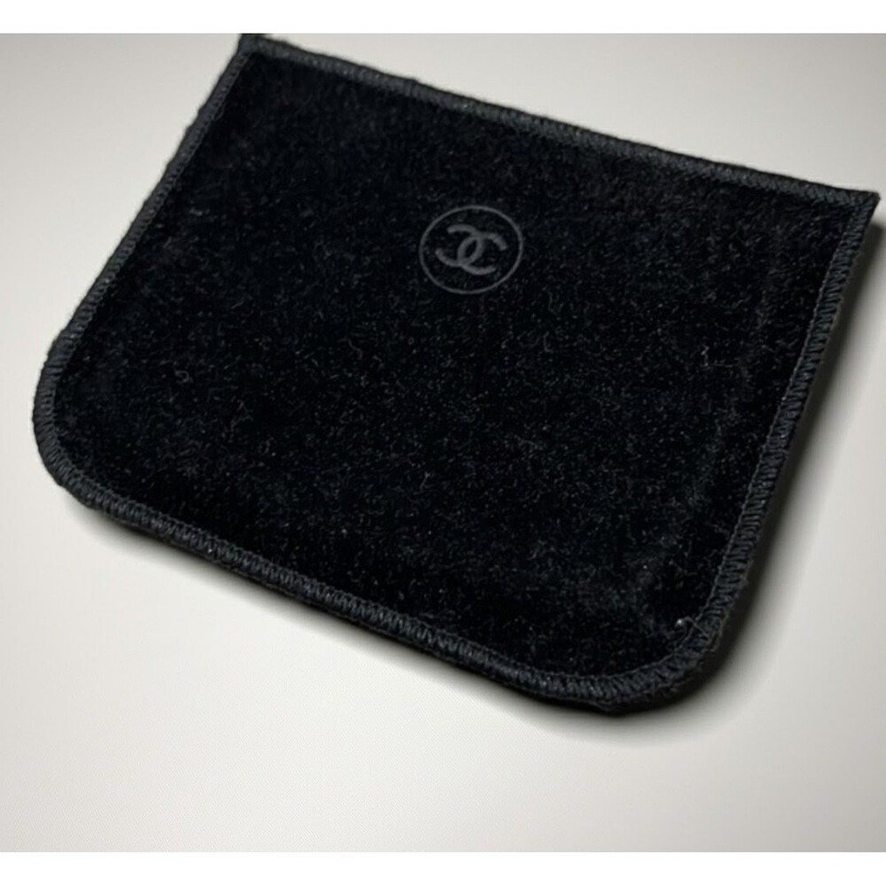 Chanel Black Velvet Makeup Compact Pouch